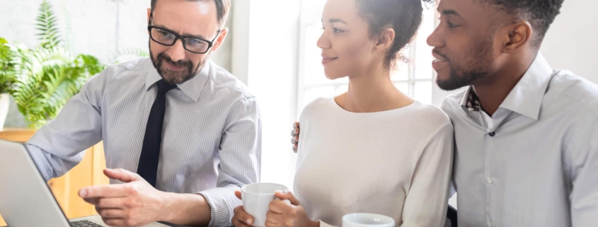 financial advisor with two clients