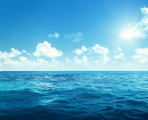 perfect sky and ocean
