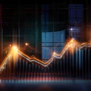 a stock line in gold representing understanding alternative investments